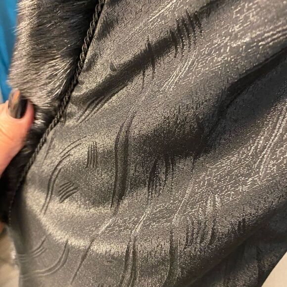 Real mink cropped coat, 3/4 sleeve, 100% mink, S-M - Picture 4 of 9